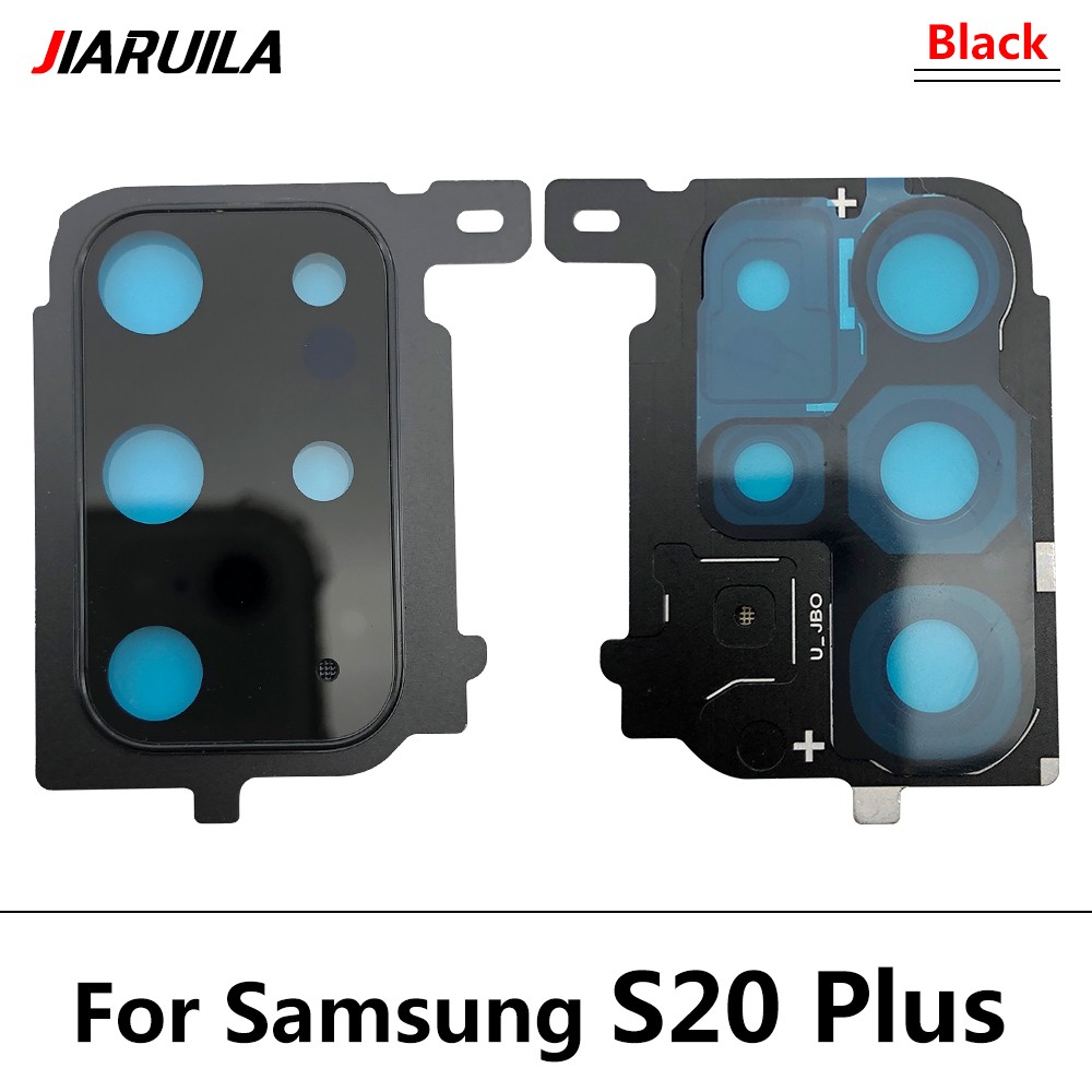 Neue Für Samsung S20 Ultra S20 Fe S20 Plus S20 Reparatur Ersetzen Zurück Kamera Glas Objektiv Abdeckung mit Rahmen Halfter Ersatz Teil: Blau