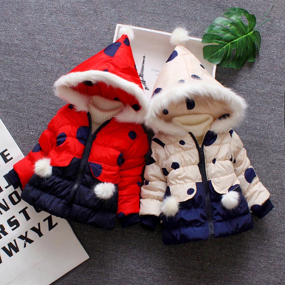 Baby Infant Girls Fur Winter Warm Coat Cloak Jacket Thick Warm Clothes Baby Girl Cute Hooded Long Sleeve Coats Jacket