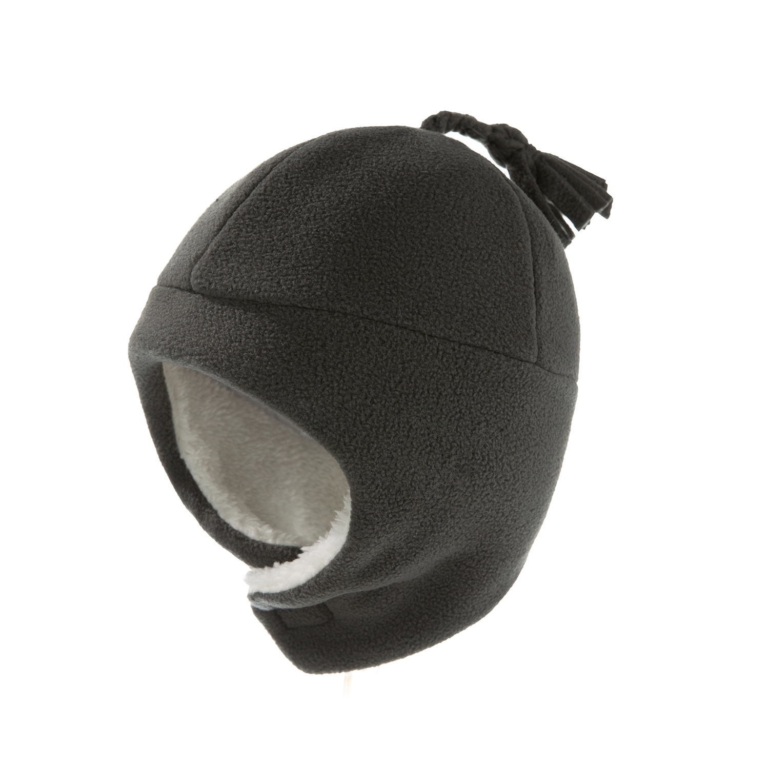 Kids Beanie Hoed Tweedelige Baby Hoed Handschoenen Skullcap Kinderen Hoed In De Winter Warm Kinderen Houden Beschermende oor Cap Hoed Handschoenen: Dark grey 2