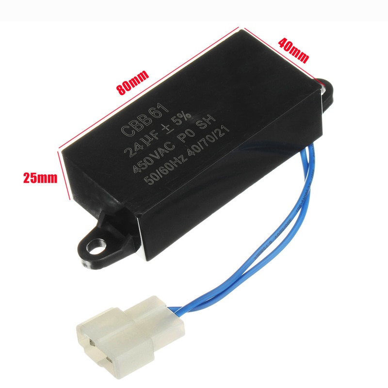 1Pcs 24uF Generator Capacitor 24uF CBB61 24 uF 50 or 60 Hz 400V AC UPTO 450V AC UL