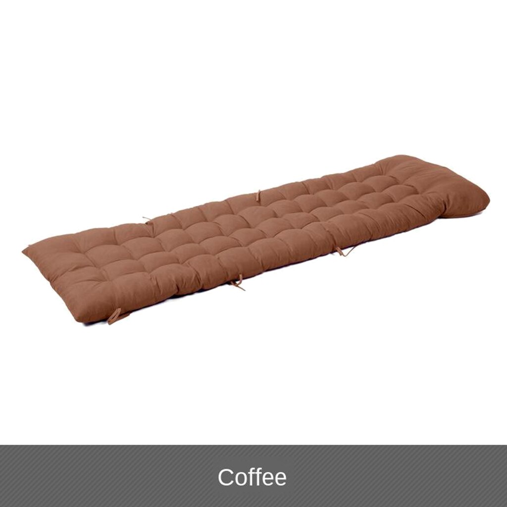 Soft Cotton Recliner Seat Cushion Back Rest Suuport Cushion Long Seat Pads: Coffee