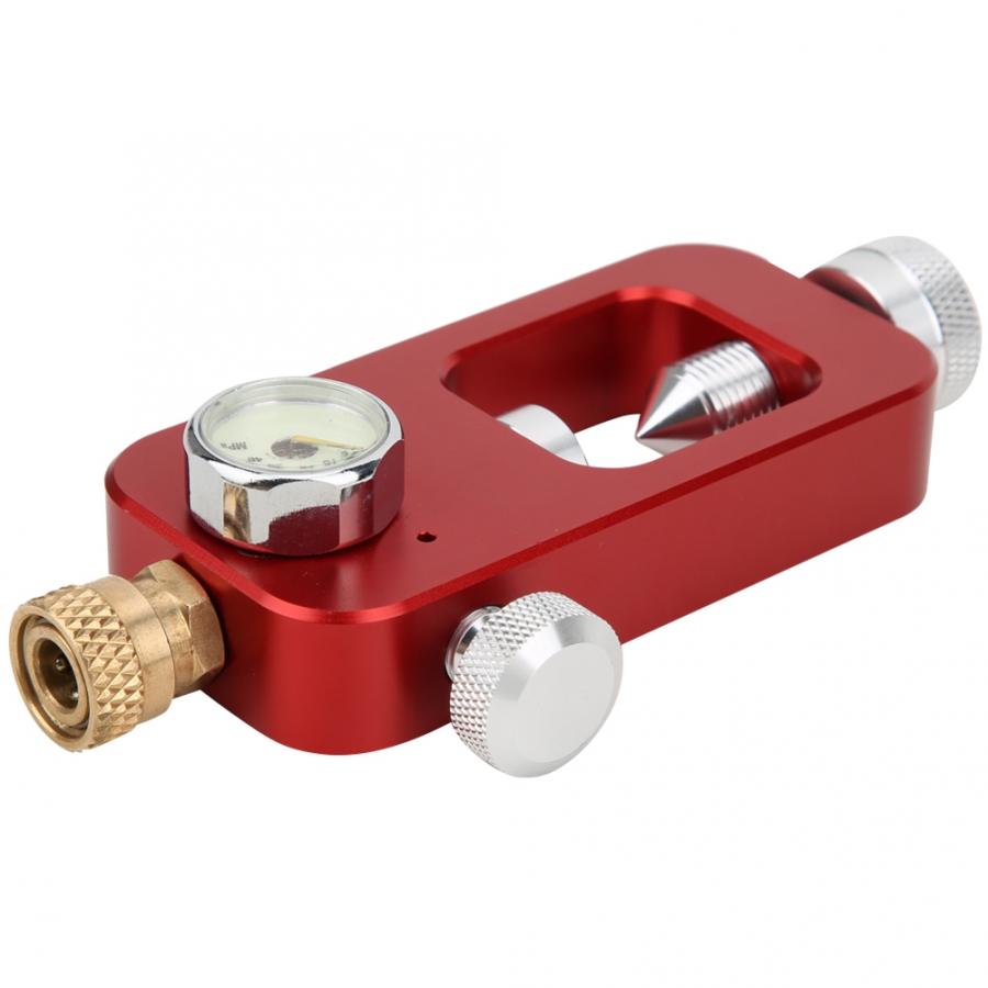 Dykkeradapter med trykmåler 8mm stik til ilttank undervands snorkellufttanke cylinder genopfyldningsadapter