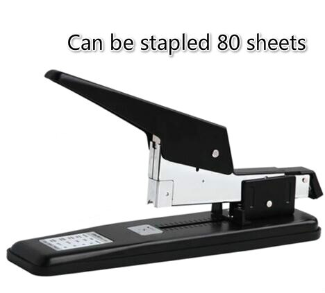 DELI Heavy duty stapler 50/80/210 sheets large arm thickening office stapler grapadora agrafeuse grampeador chancery papelaria: B
