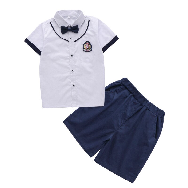 japanese school uniform summer short-sleeved college style suit children British style uniformes estudiantes