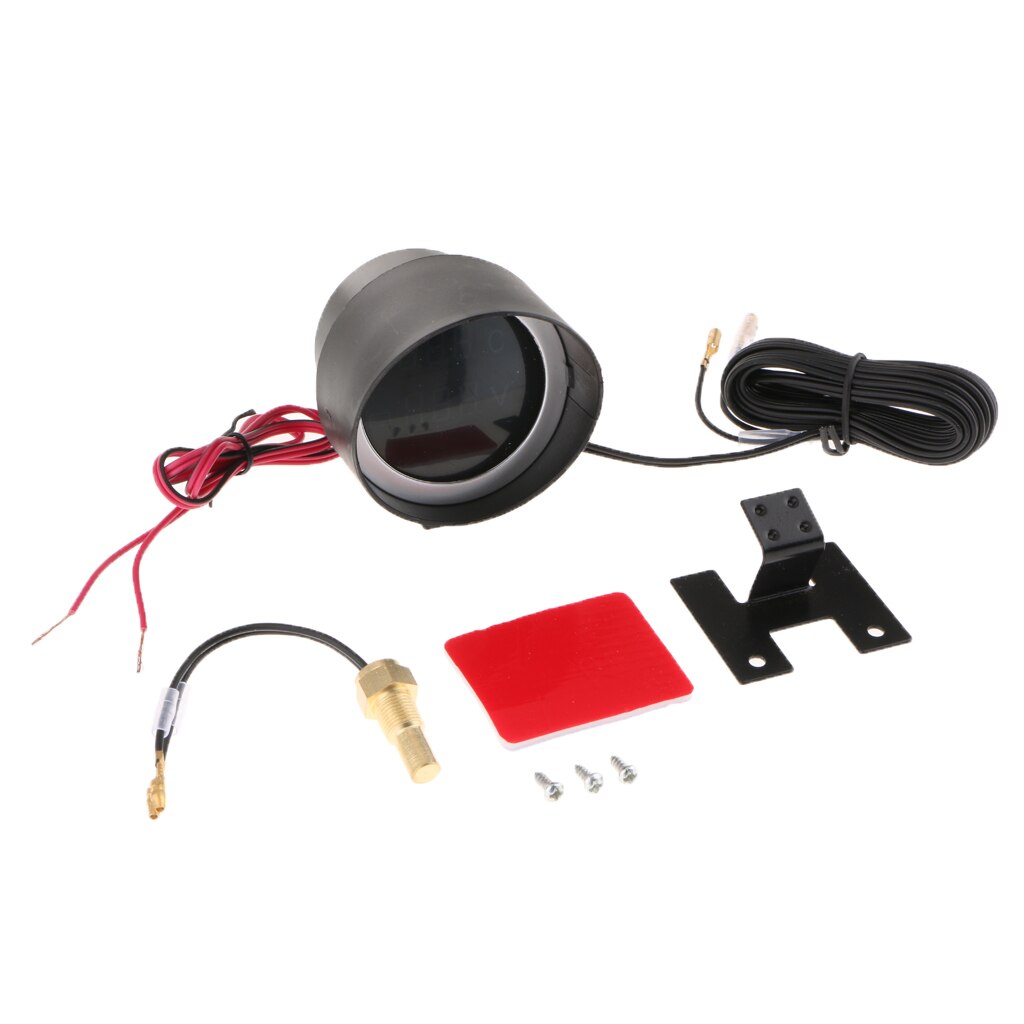 Universele DC12V/24 V Digitale Voltmeter Water Temp Gauge Meter Met Sensor 10/12/14/16 /17/21 Mm Stabiele Prestaties Anti Vibratie: 10mm 