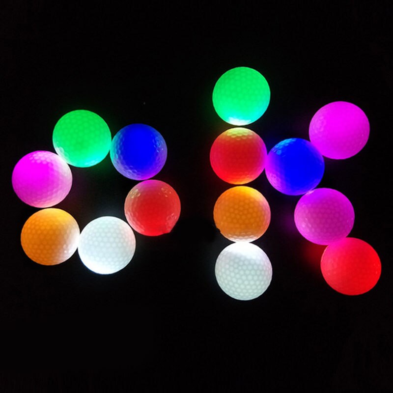 1Pc Glowing Golf Ball Night Light up LED Golf Ball for Long Distance Shooting Dark Night Sport Practice TOO789