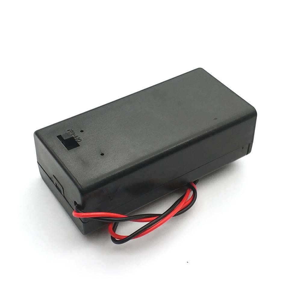9V Battery Holder Box With Wire Lead ON/OFF Switch Cover Case