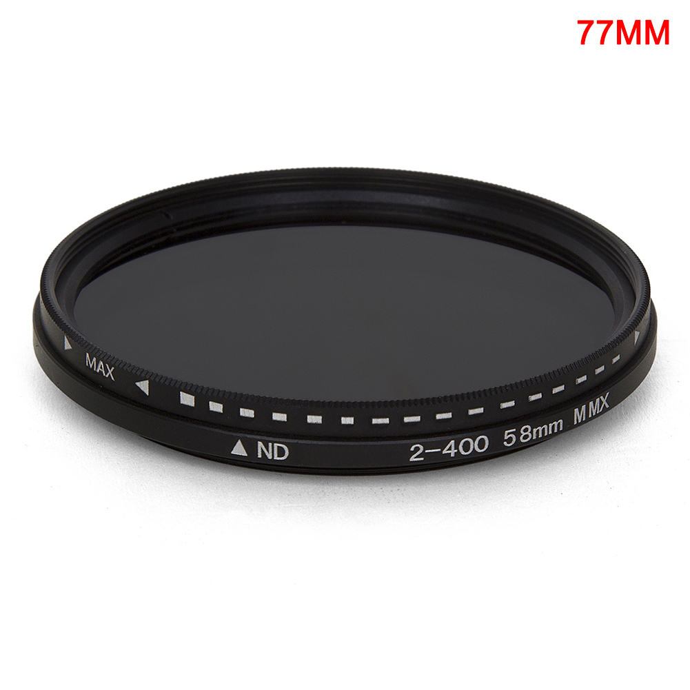 Fader Variable ND Filter Adjustable ND2 To ND400 Neutral Density For Camera Lens 11x11x2.5CM EM88: 77mm