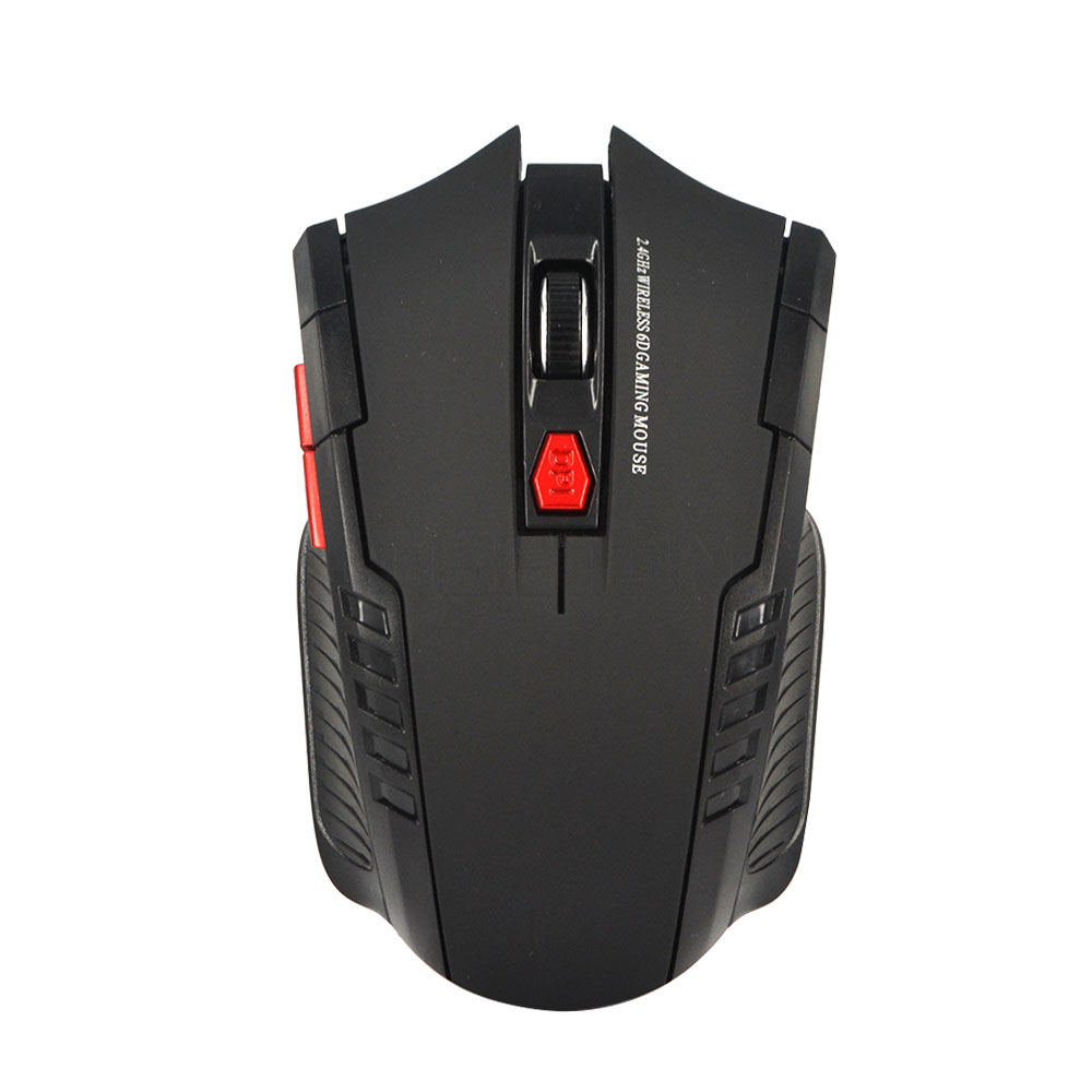 Ratón inalámbrico de 2,4 GHz, ratón óptico para juegos con receptor USB, ratón inalámbrico 6D para ordenador y portátil, accesorios: Blanco