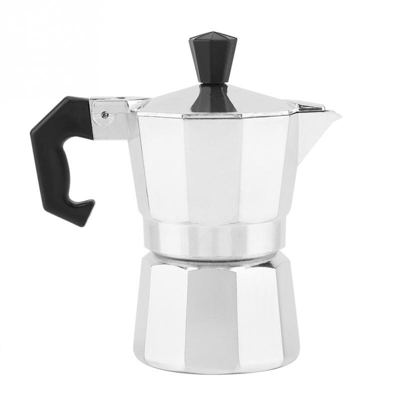 50ml 1 kopp moka spishäll kaffebryggare aluminiumkanna fransk mocka espresso perkolator kanna manuell tillverkare mockakanna 1 kopp