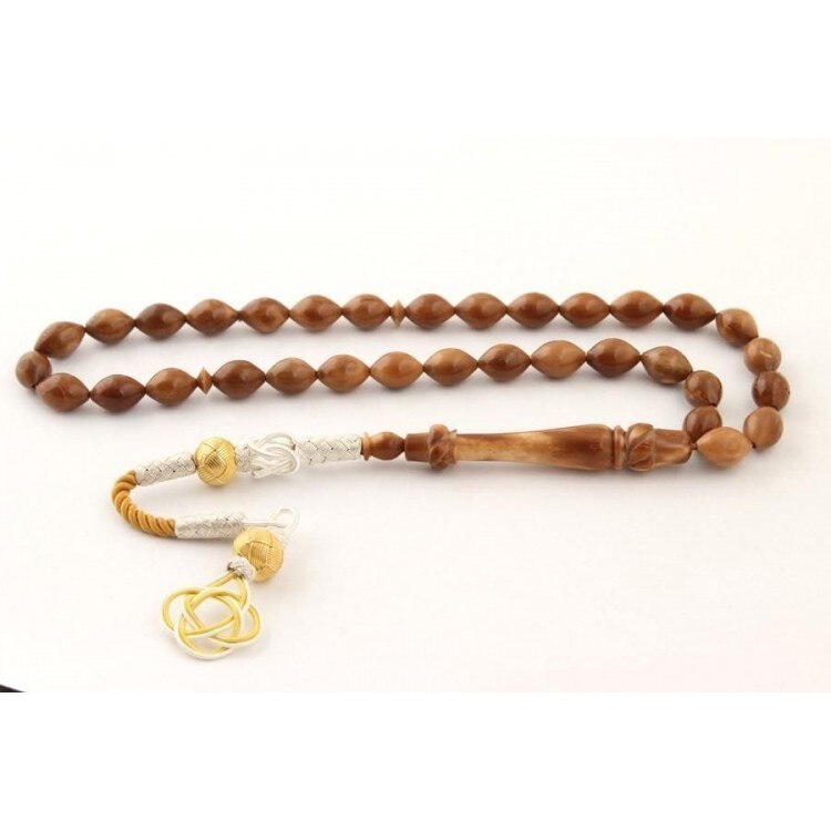 33 Kralen Kuka (Coca) Moslim Gebed Tasbih Misbaha Islamitische Sieraden Subha Capsule Cut Kwastje 925 Kaliber Zilver