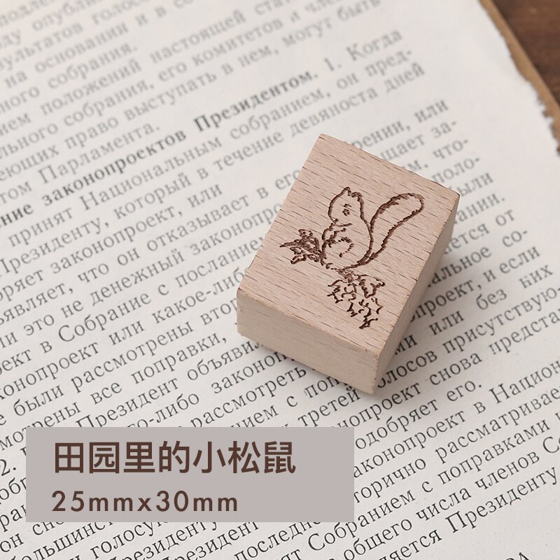 Pastorale poésie série décoration timbre rétro en bois caoutchouc timbres pour scrapbooking papeterie bricolage artisanat standard timbre: 5
