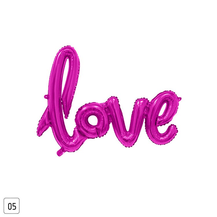 LOVE Letters Shape Inflatable Aluminum Foil Balloon Wedding Birthday Party Decor: Rose-S(38x54cm) / 1pc