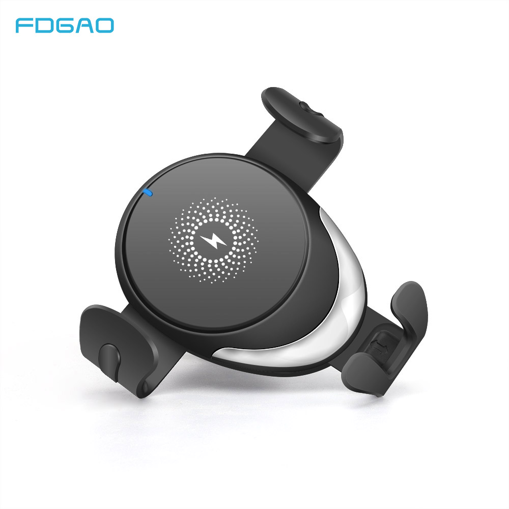 Fdgao qi 15 w carregador sem fio suporte de montagem do carro para iphone 11 pro max xs xr x 8 samsung s9 s10 nota 10 9 carga rápida telefone titular