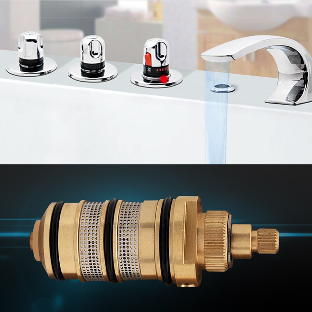 Messing Thermostatische Spool Koperen Kraan Cartridge Bad Mengkraan Douche Mengkraan Pas De Mixing Watertemperatuur