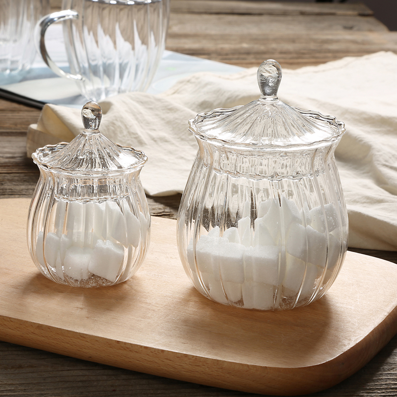 Retro varmebestandig glas juice kop stribet kaffekop gennemsigtig glas kaffekop tekande kan opvarmes
