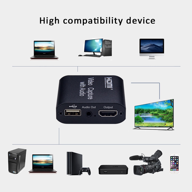 4k live capture-kort hdmi-videoinspelning capture-kort bärbart spelfångstkort för online-sändning