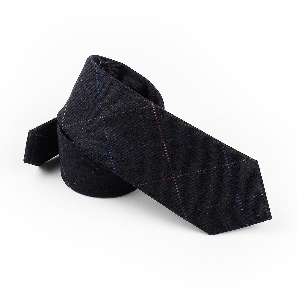 6Cm Stropdas Ties Voor Mens Pak Trouwjurk Slanke Tie Gravata Business Plaid Lattice Hals Stropdas Cravate: 8702 Navy