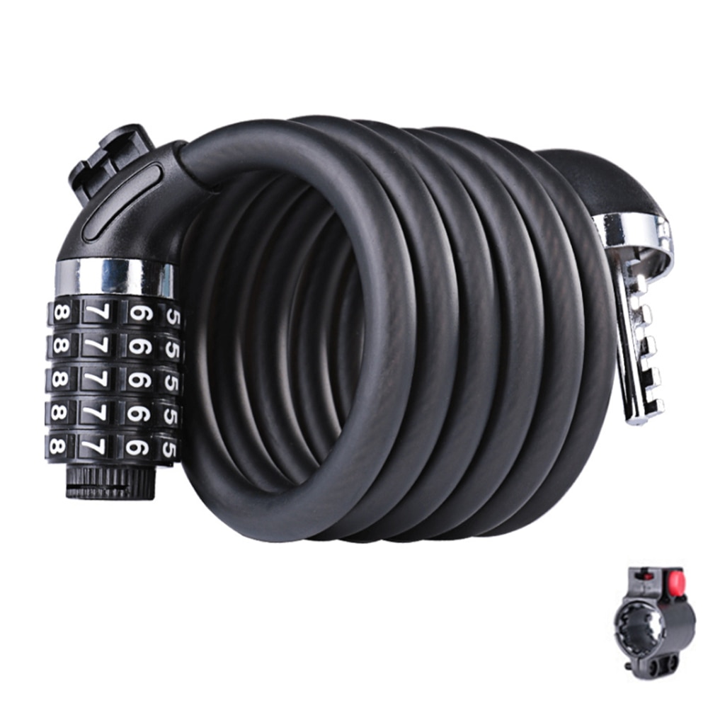 Anti Theft Bike Lock Steel Wire Safe Bicycle Lock MTB Road Bicycle Lock 1.2m 1.8m Password lock Anti-theft