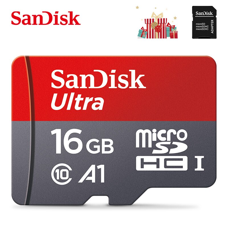 Sandisk Ultra microSD 16GB 32GB 64GB 128GB Class10 Memory Card Card SD/TF Flash Card + adapter + card reader Standard: 16GB Adapter