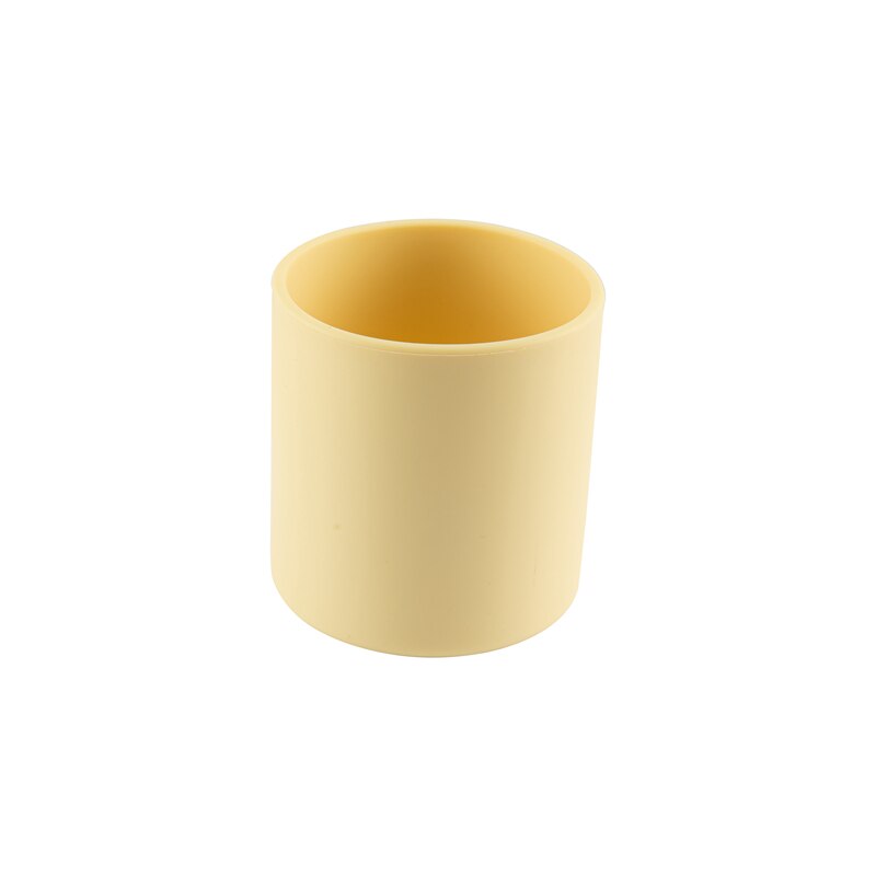 10 Kleuren Baby Leren Drinken Cup Baby Drinken Training Water Siliconen Cup Bpa Gratis Food Grade Hittebestendige siliconen Cups: Yellow