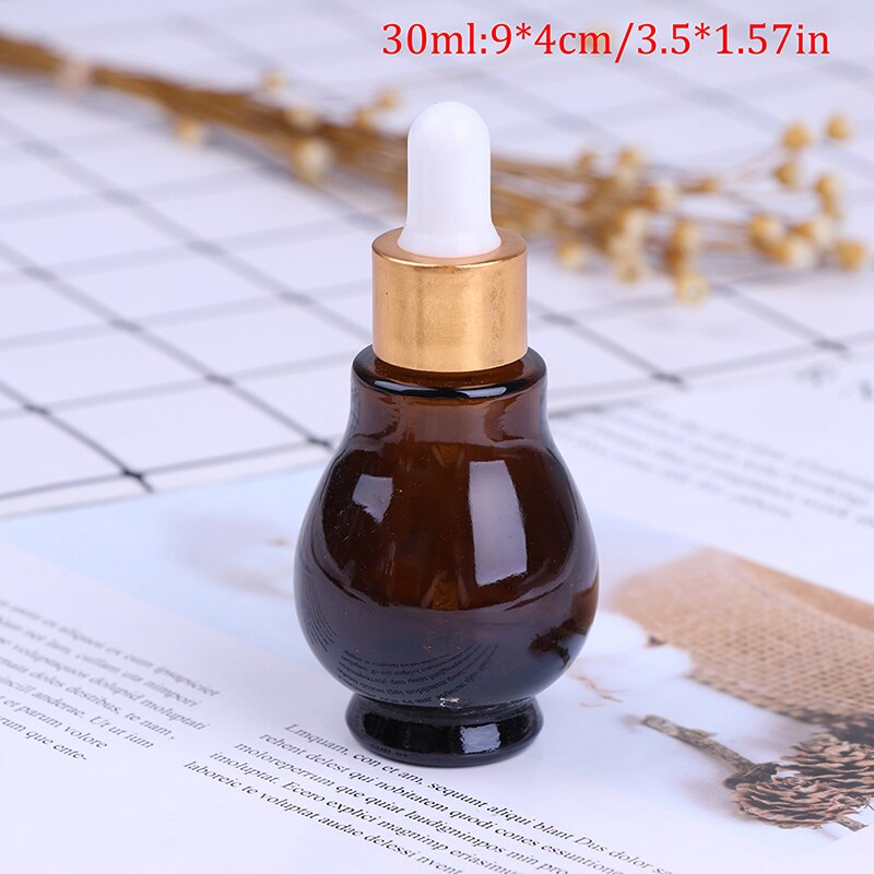 10/20/30 Ml Amber Fles Dropper Etherische Olie Parfumflesjes Lege Container Reizen Hervulbare Fles Transparant bruin: 30ml