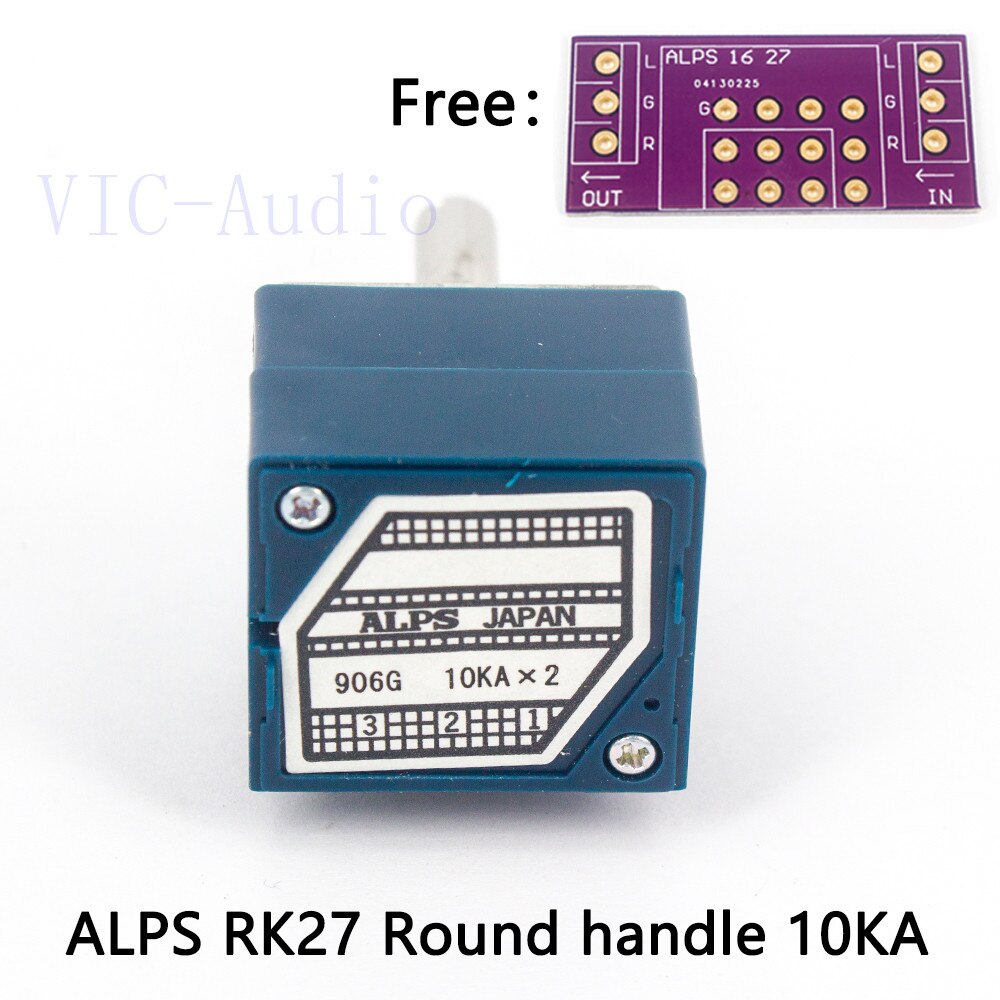 1Pc Japan Alps RK27 Volume Log Stereo Potentiometer 2-Gang Dual 10K/20K/50K/100K/250K/500K Potentiometer Ronde As 6.0Mm