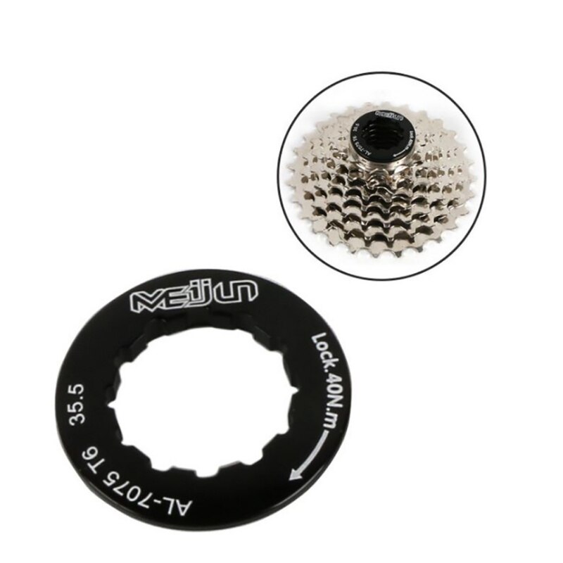 Balight alliage d'aluminium vélo de route de montagne volant housse de verrouillage serrures anneaux Cassette vtt Racefiets vélo roue libre: black