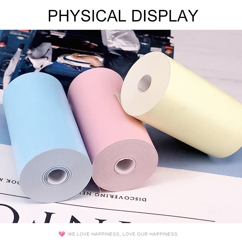 Printer papers Printable Paper Roll Direct Thermal Paper 57*30mm for PeriPage 4pcs