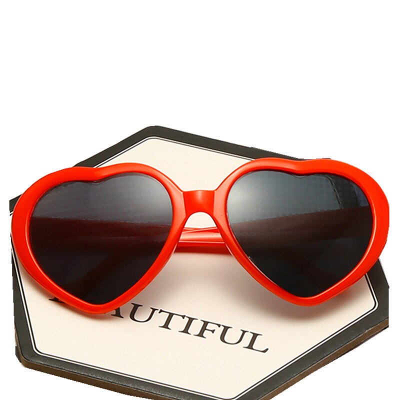 Love Heart Shaped Effects Glasses Watch The Lights Change to Heart Shape At Night Diffraction Glasses Women Sunglasses Eyewear