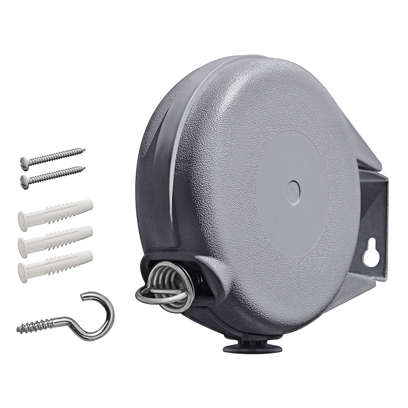 Retractable Clothesline Portable Heavy Duty PVC Retracting Clothes Line Single Line 49 Feet Clothes Drying Rack for Outdoors