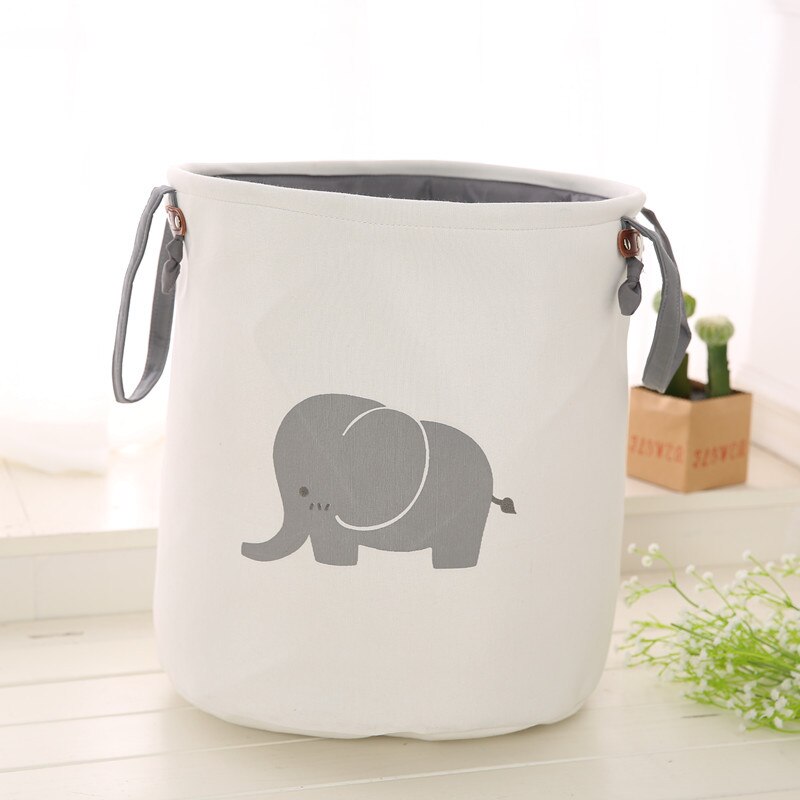 Leuke Dier Wasmand Opvouwbare Speelgoed Opslag Picknick Vuile Kleren Mand Katoen Wassen Kleding Doos Baby Organizer: Elephant
