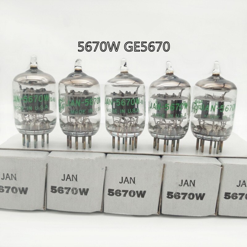 Válvula de tubo de vacío GE 5670W GE5670, mejora de tubo electrónico de vacío para amplificador de Audio de emparejamiento 6N3/6H3N/396A/2C51/5670, 2 piezas