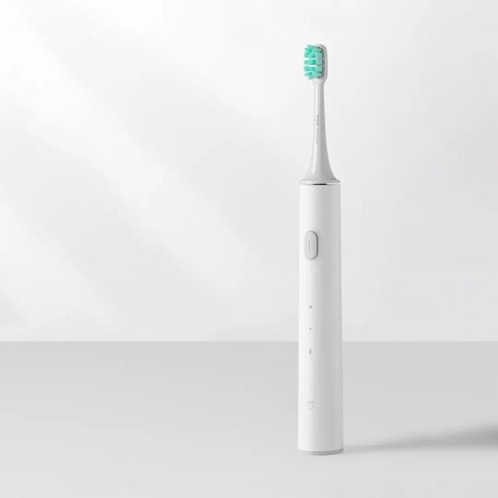 Xiaomi-cepillo de dientes eléctrico Mijia T300, cepillo de dientes eléctrico T300 con vibración de alta frecuencia, imán, batería de 25 días, color blanco