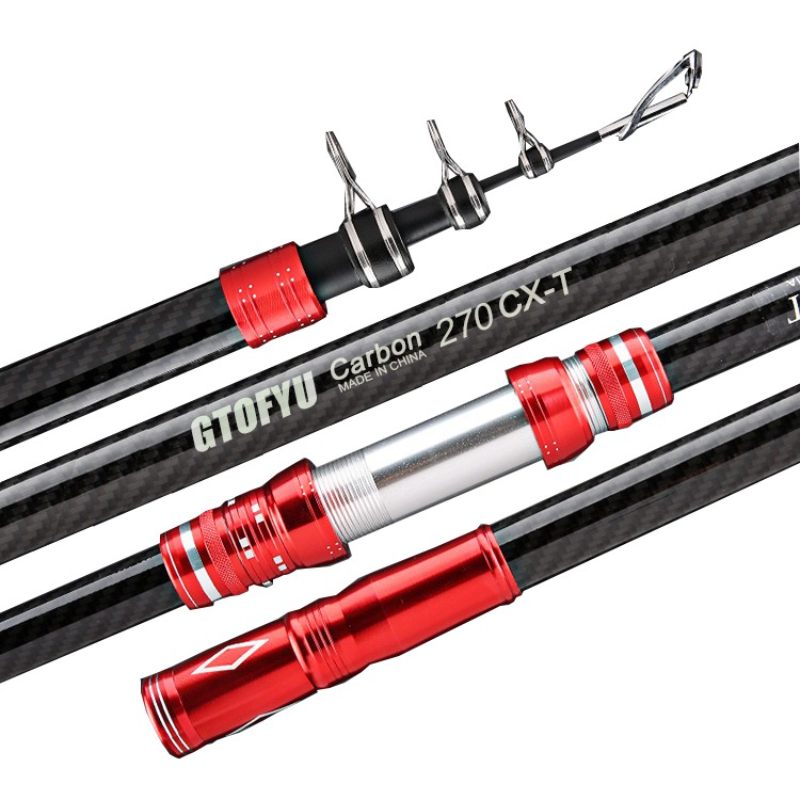 2.7m 3.0m 3.6m 3.9m 4.2m 4.5m teleskopisk fiskestang 20kg carbon rejse surf spinning 5-300g lokke langkastende baitcasting stang