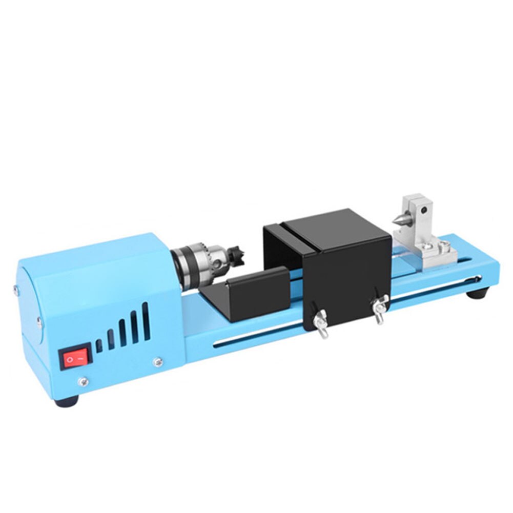 1 Set 150W Mini Wood Lathe Machine Speed Adjustable Rotary Tool Buddha Pearl Lathe Grinding Polishing DIY Woodwork Tool 12V/24V
