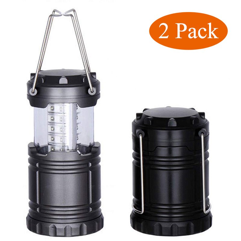 30 LED Camping Lantaarn Draagbare Water Slip Ultra Heldere Tent Lamp Voor Wandelen, Emergency Outdoor LED Camping Zaklamp: back and grey