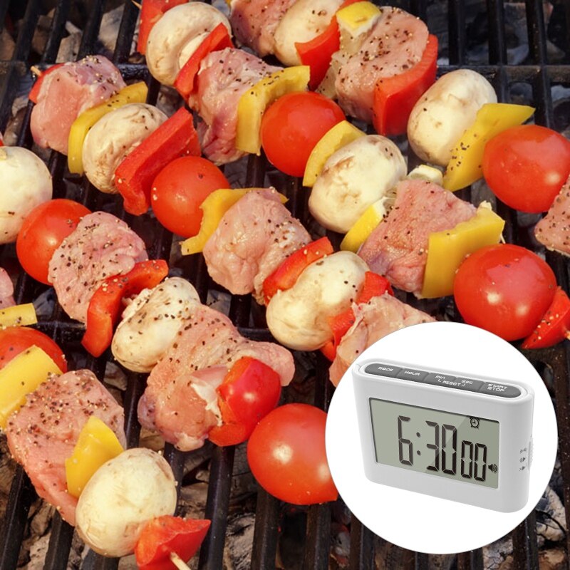 Digital Kitchen Timer, Alarm Clock, Digital Clock with Loud Alarm, Large LCD Displays, Multi-Function Timer for Cooking