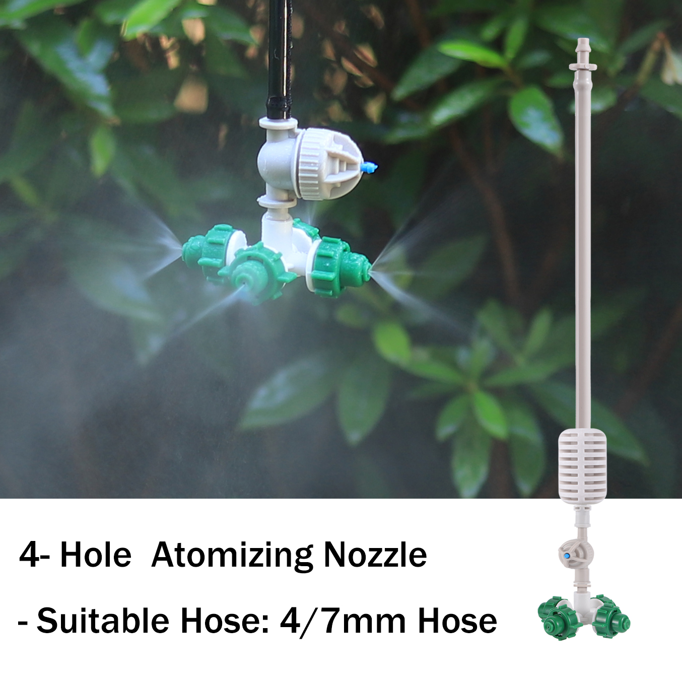 Plante plen dyse hage kryss forstøvningsdyse drivhus sprinkler hengende vanning luftfukting forstøvningsdyse: Blå