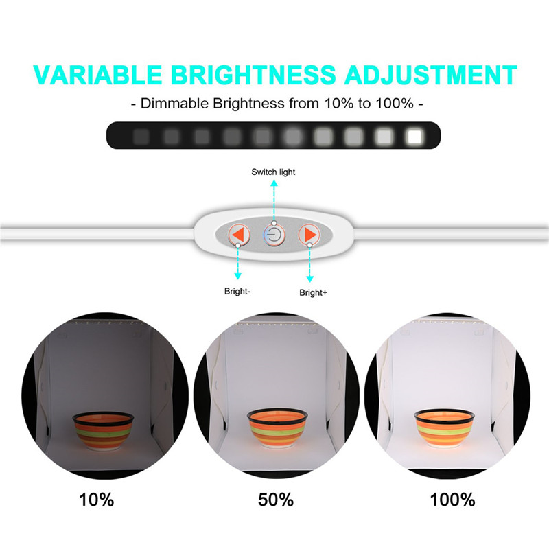 ミニ折りたたみライト 40*40 センチメートルポータブル写真スタジオソフトボックスで調整可能な輝度スタジオキットライト 4 背景