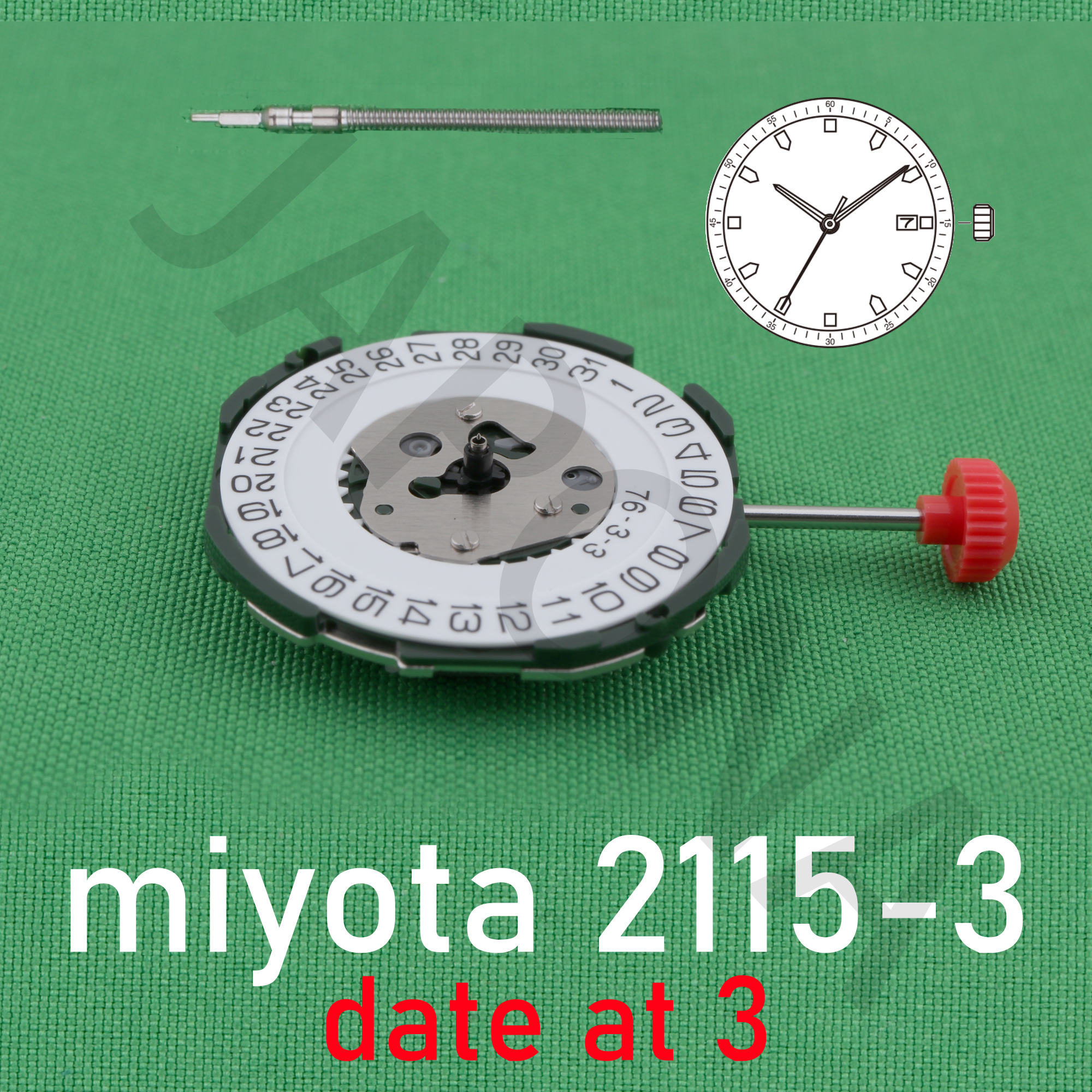 Movimiento 2115 Miyota 2115-3 movimiento de cuarzo movimiento japonés Movimiento estándar con indicador de fecha movimiento 2115 miyota