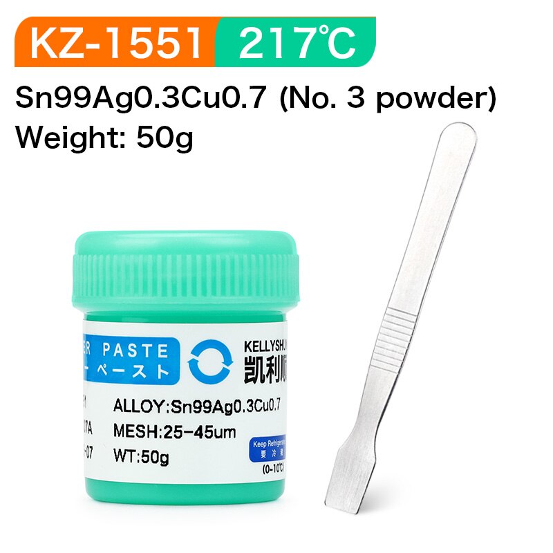 Pasta de soldadura de alta temperatura, fundente para pasta de soldadura BGA SMD PCB, sin plomo, protección del medio ambiente, 217 ℃: Default Title