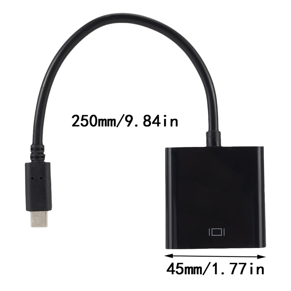 Type C naar VGA Adapter Kabel USB C USB 3.1 naar VGA Adapter voor Macbook VGA kabel Splitter Sales
