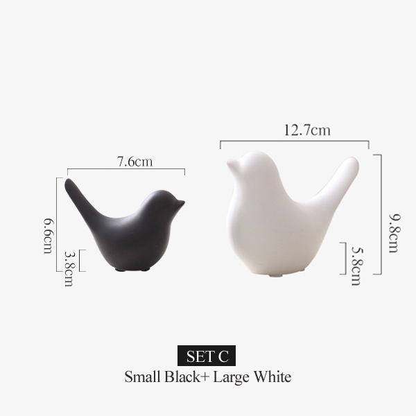 nordisch Kreative Weiß Keramik Vogel Figuren Heimat Dekoration Zubehör Party Handwerk für Wohnzimmer verwöhnen Hochzeit Ornamente: einstellen B