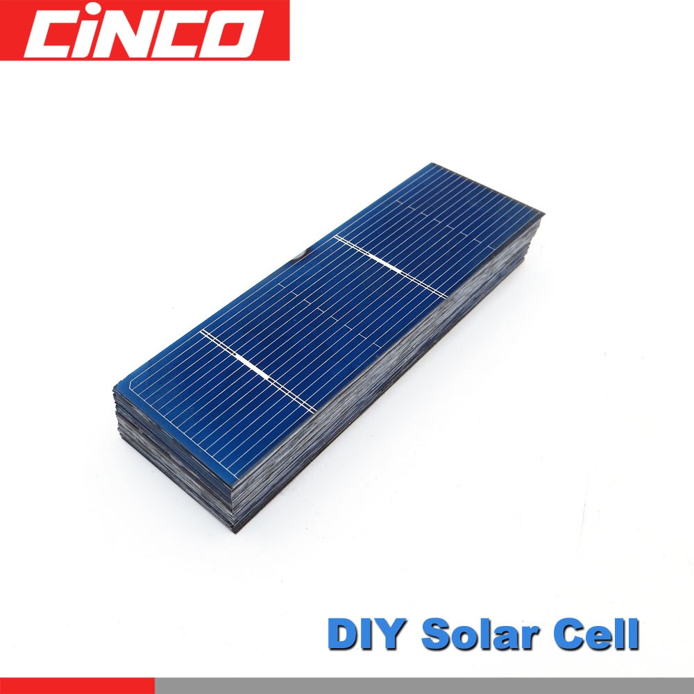 50 stks/partij Zonnepaneel DIY Polykristallijn Silicium Sunpower zonnepaneel battery Charger telefoon 0.5V Lading LED Lamp