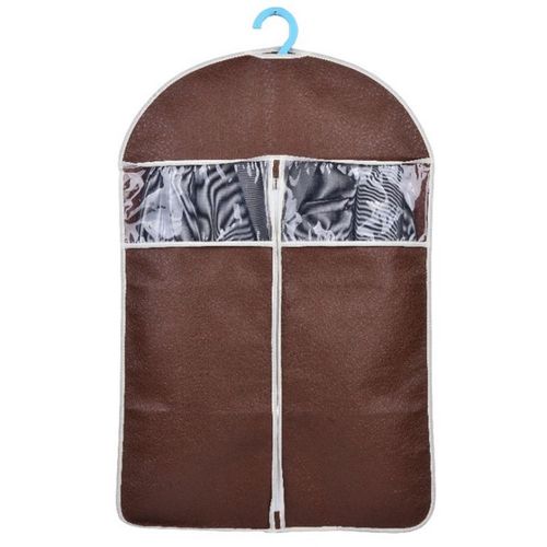 Huishouden Drie-Dimensionale Jas Bont Kleding Stofkap Lange Downjacket Suede Stof Kleding Opbergtas Kleding Covers Hangingg: BROWN / 128x60cm