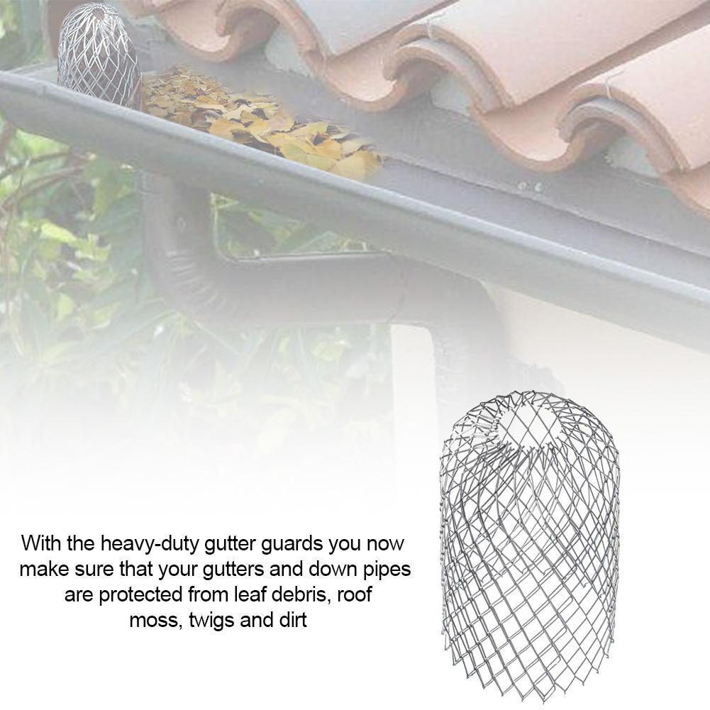 4-Piece Set Roof Gutter Balloon Guard 3 Inch Filters Aluminum Filter Strainer Downpipe Stops Leaf Drains Rainwater Discharge