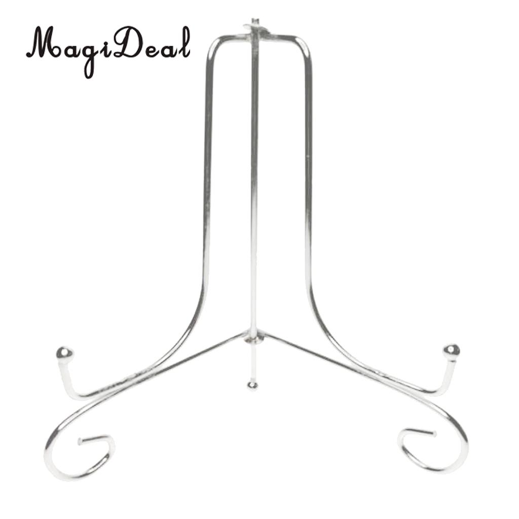 Magideal Ijzerdraad Display Rack Houders Display Schildersezel Tafelblad Boeken Stand Zilver 4 Inch-12 Inch