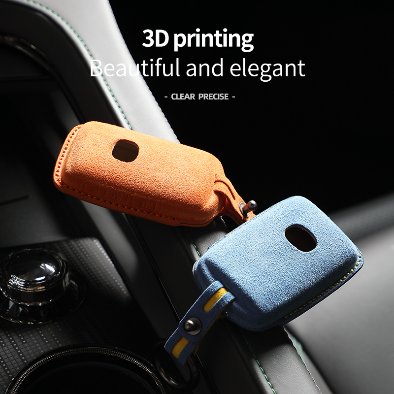 For Mazda 3 6 CX30 CX3 CX5 CX8 CX9 MX30 Car Key Case Remote Cover Shell Suede Alcantara Keychain Leather Protector Accessories