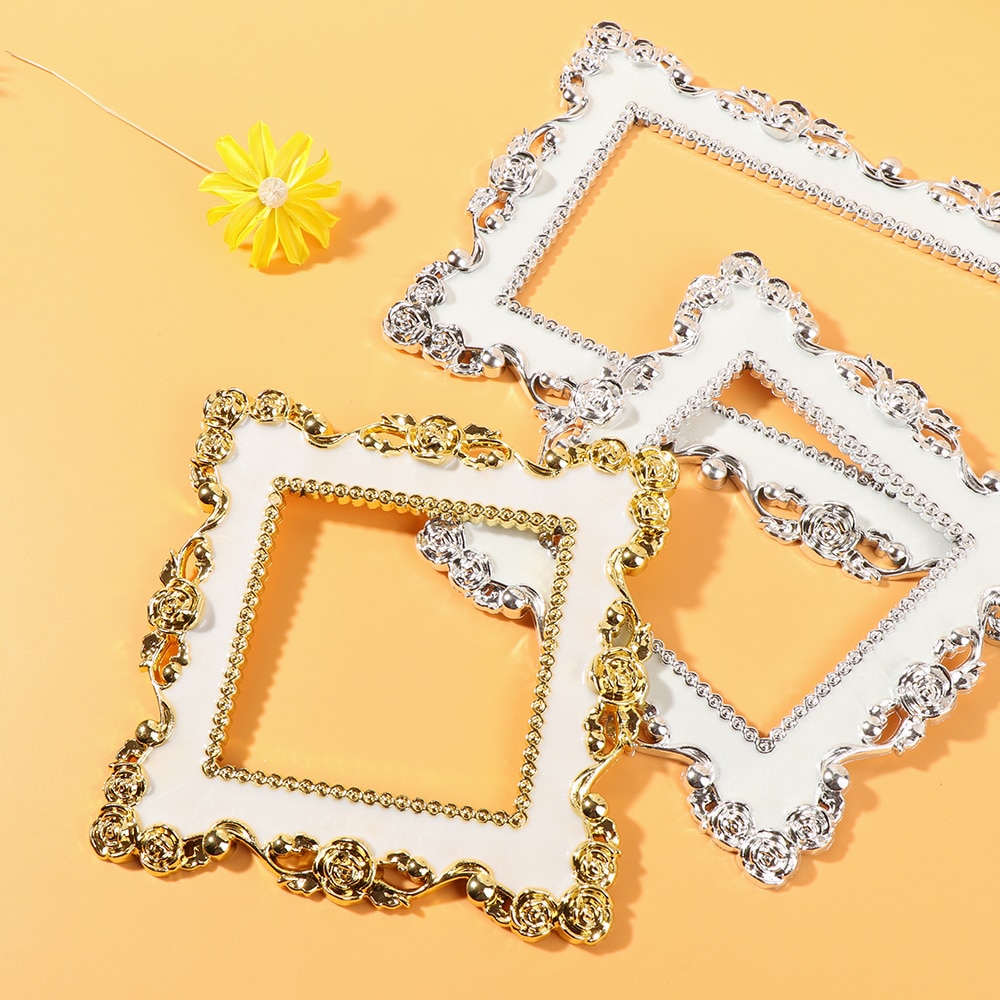 Rose Edge Light Switch Cover Gold Silver Resin Single and Double Surround Socket Frame Wall Sticker Switch Sticker